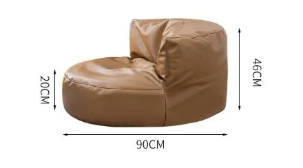 PU Leather Semi-Round Back Support Bean Bag