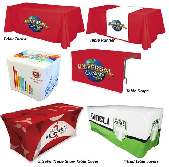 Custom Design Event Massages Advertised Trade Show Fitted Table Cover
