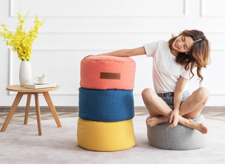 Small Beanbag Pouf (portable footstool)